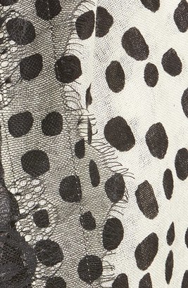 La Fiorentina Women's Dot Print Wool Scarf