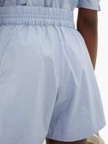 Thumbnail for your product : Apiece Apart Trail A-line Cotton Shorts - Light Blue