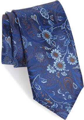 Canali Floral Silk Tie