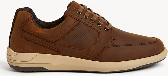 Wide Fit Airflex™ Leather Lace Up Trainers - ShopStyle