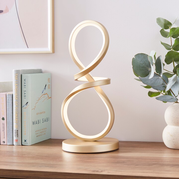 Dunelm Octtava Integrated LED Touch Dimmable Table Lamp Gold ShopStyle