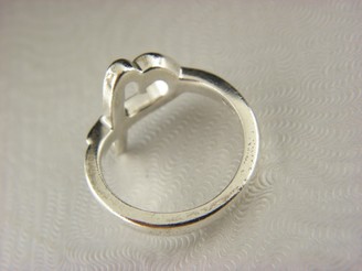 Tiffany & Co. 925 Sterling Silver Paloma Picasso Loving Heart Ring Size 5.5
