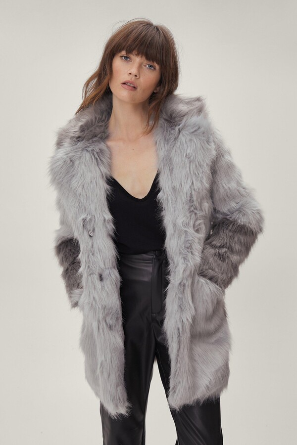 grey fur jacket