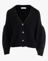 Thumbnail for your product : Naadam Pleated-Sleeve Cashmere Cardigan