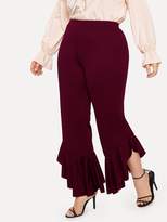 Thumbnail for your product : Shein Plus Flare Leg Pants