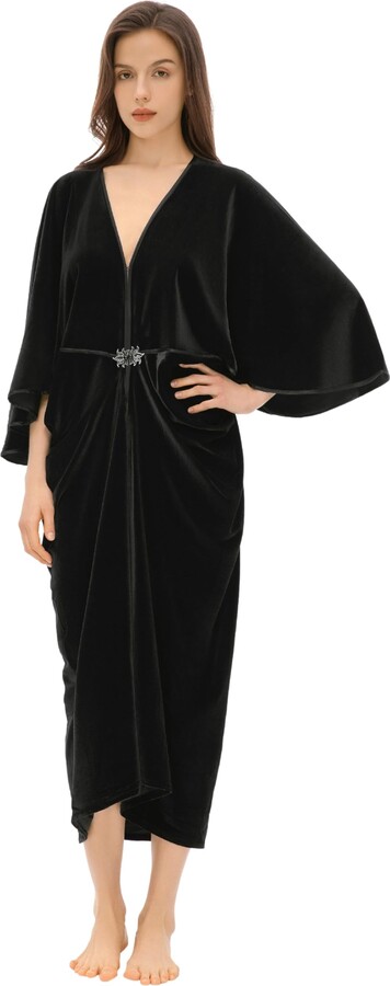 BABEYOND 1920s Velvet Cocoon Gown - Hollywood Style Robe Great Gatsby ...