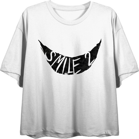 S.MILE SmileLogo,DeathofMe,SkyeRileySignatureonWhiteShortSleeveAdultCropT-Shirt-XXL