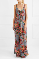Thumbnail for your product : Emilia Wickstead Viola Floral-print Stretch-crepe Maxi Dress - Blue