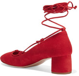 Thumbnail for your product : Miu Miu Suede Pumps - Red