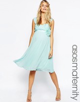 Thumbnail for your product : ASOS Maternity WEDDING Chiffon Midi Dress With Corsage