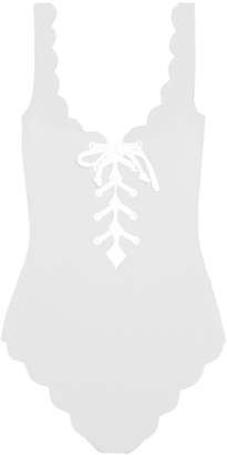 Marysia Swim Palm Spring Tie Scallop-edged Swimsuit