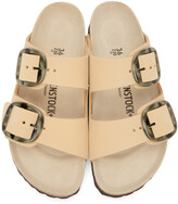 Thumbnail for your product : Birkenstock Beige Leather Narrow Big Buckle Arizona Sandals