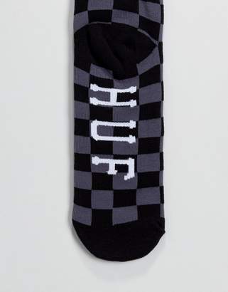HUF Blackout Checkerboard Socks In Black