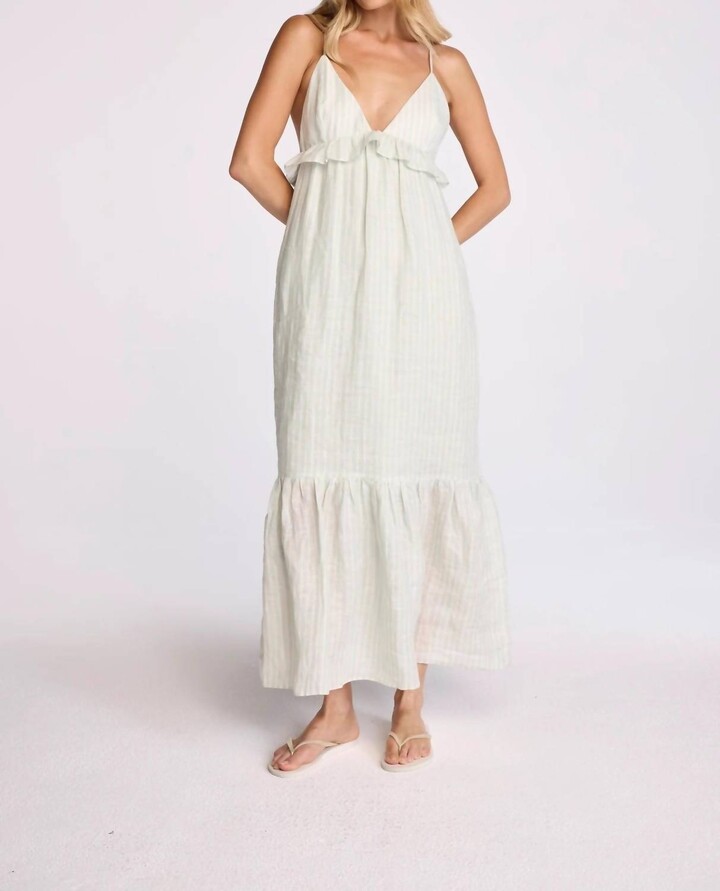 Sundays Marceline Dress In Seafoam Stripe