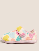 Thumbnail for your product : Marks and Spencer Kids' Heart Riptape Slippers (5 Small - 12 Small)