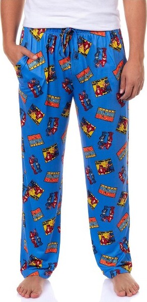 Intimo Rock'EmSock'EmMen'sPajamaPantsBoxingRobotsRetro80sLoungePJBottom(M)