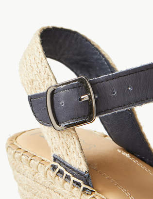 M&S CollectionMarks and Spencer Leather Wedge Heel Espadrilles