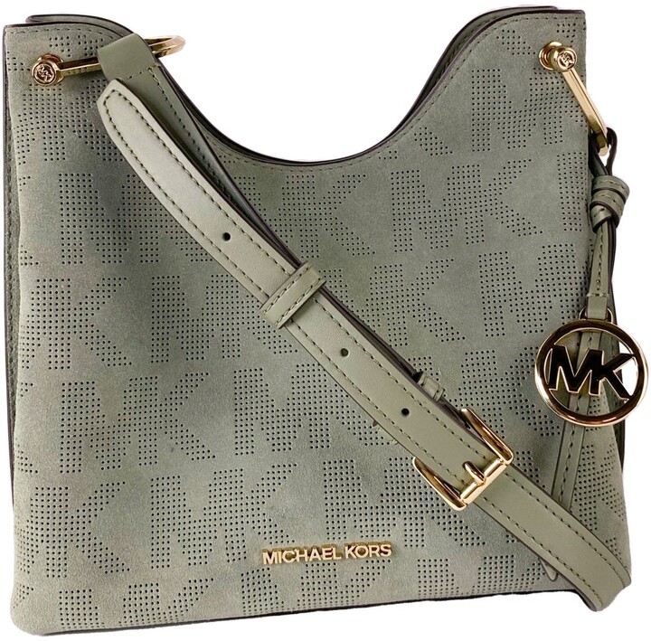 Michael Kors Joan Large Perforated Suede Leather Slouchy Messenger Handbag ShopStyle Shoulder Bags