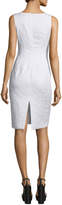 Thumbnail for your product : Michael Kors Collection Sleeveless V-Neck Sheath Dress, Optic White