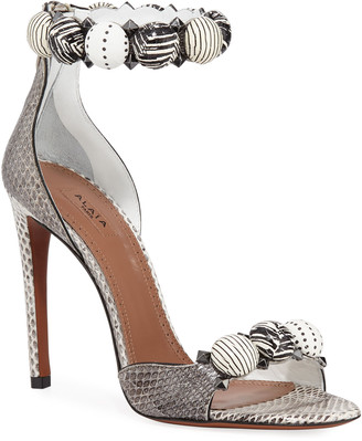 alaia bombe studded sandals