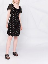 Thumbnail for your product : See by Chloe Feather-Print Empire Dress