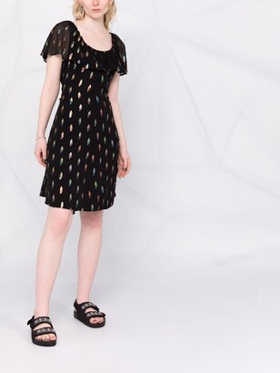 See by Chloe Feather-Print Empire Dress