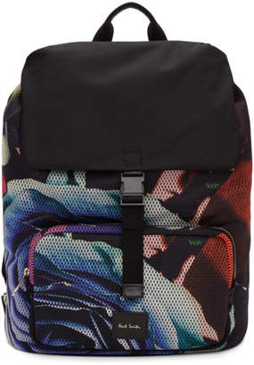 Paul Smith Multicolor Collage Rose Backpack