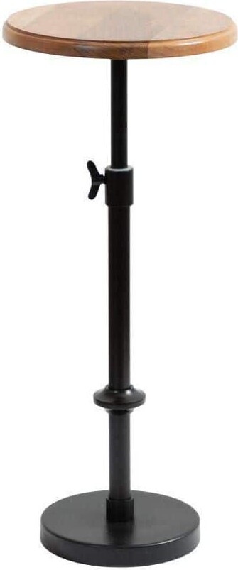 Kate and Laurel Engles 10 in. Natural Round Metal End Table