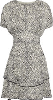 Thumbnail for your product : Derek Lam 10 Crosby Gathered Floral-print Fil Coupe Silk-blend Mini Dress