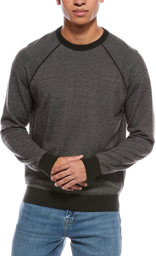 Vince Birdseye Raglan Wool & Cashmere-Blend Crewneck Sweater