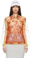 Thumbnail for your product : Bless Yellow & Red Embroidered M Sweater