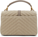 Thumbnail for your product : Saint Laurent Taupe Linen Medium College Bag