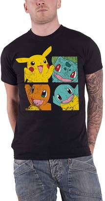 Pokemon T Shirt Pikachu and Friends Distressed Logo Official Mens New