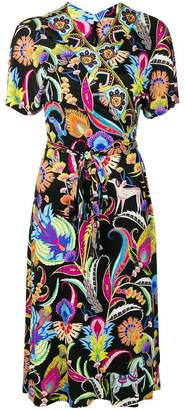 Etro floral print wrap dress