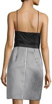 Thumbnail for your product : Phoebe Couture Halter Combo Striped-Skirt Cocktail Dress