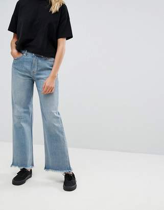 Cheap Monday High Rise Skater Flare Jean with Uneven Hem