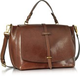 Thumbnail for your product : The Bridge Brown Leather Dual Function Oversized Satchel Bag