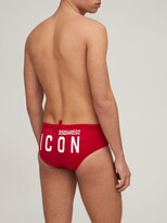 Thumbnail for your product : DSQUARED2 Icon Print Nylon Swim Briefs