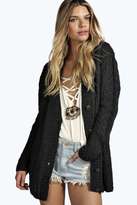 Thumbnail for your product : boohoo Lucy Cable Knit Cardigan