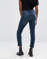Thumbnail for your product : ASOS Kimmi Shrunken Boyfriend Jeans in Grace Dark Stonewash with Rips