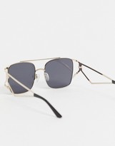 Thumbnail for your product : Jeepers Peepers gold frame dark tinted sunglasses