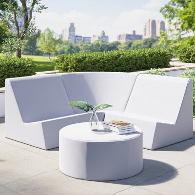 La-Fete Check 4 Piece Sectional Seating Group