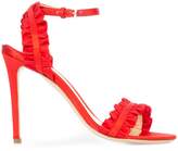 Thumbnail for your product : Monique Lhuillier ruffle detail stiletto sandals