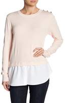 Thumbnail for your product : Love Token Extended Hem Long Sleeve Sweater