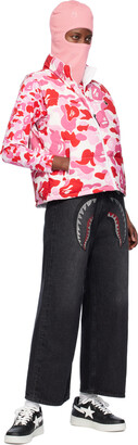 BAPE Pink ABC Camo Reversible Down Vest - ShopStyle