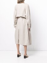 Thumbnail for your product : Low Classic Draped Panel Eco Linen Trench Coat