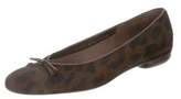 Thumbnail for your product : Ferragamo Ponyhair Round-Toe Flats