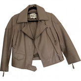Thumbnail for your product : Reiss Beige Leather Jacket