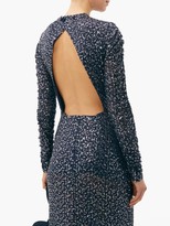 Thumbnail for your product : Jonathan Simkhai Sequinned High-neck Gown - Navy