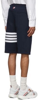 Thom Browne Navy 4-Bar Classic Sweat Shorts